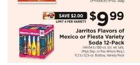 Jarritos Flavors of Mexico or Fiesta Variety Soda 12-Pack