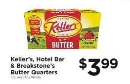 Keller’s, Hotel Bar & Breakstone’s Butter Quarters