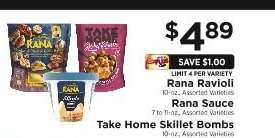 Rana Ravioli / Rana Sauce / Take Home Skillet Bombs