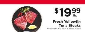 Fresh Yellowfin Tuna Steaks