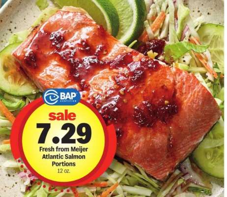 Fresh from Meijer Atlantic Salmon Portions