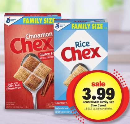 General Mills Family Size Chex Cereal