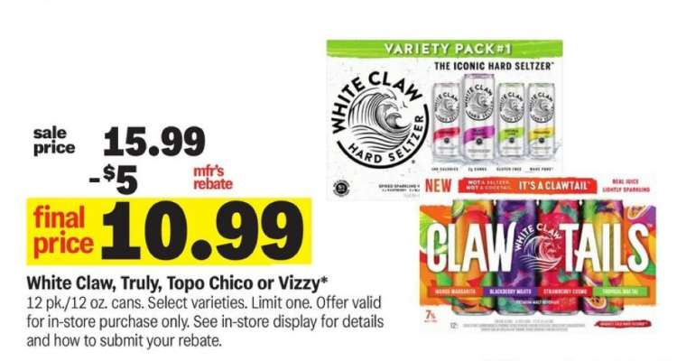 White Claw, Truly, Topo Chico or Vizzy