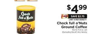 Chock full O'Nuts Ground Coffee