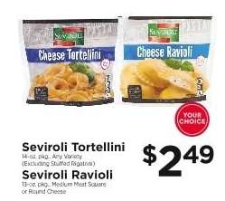 Seviroli Tortellini or Ravioli