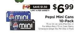 Pepsi Mini Cans 10-Pack