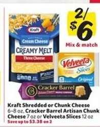 Kraft Shredded or Chunk Cheese*