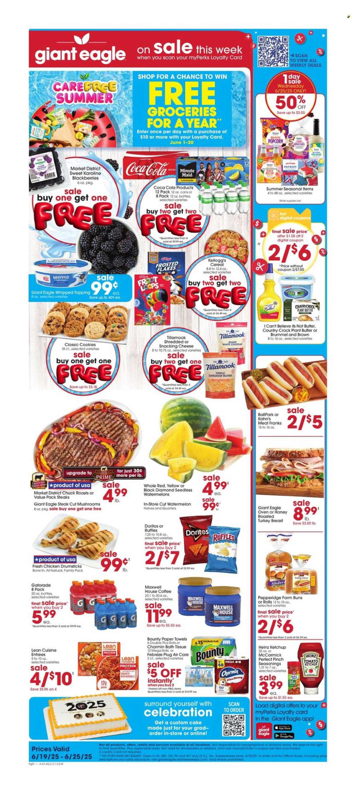 Giant Eagle ad - 06/19/2025 - 06/25/2025. Page 1