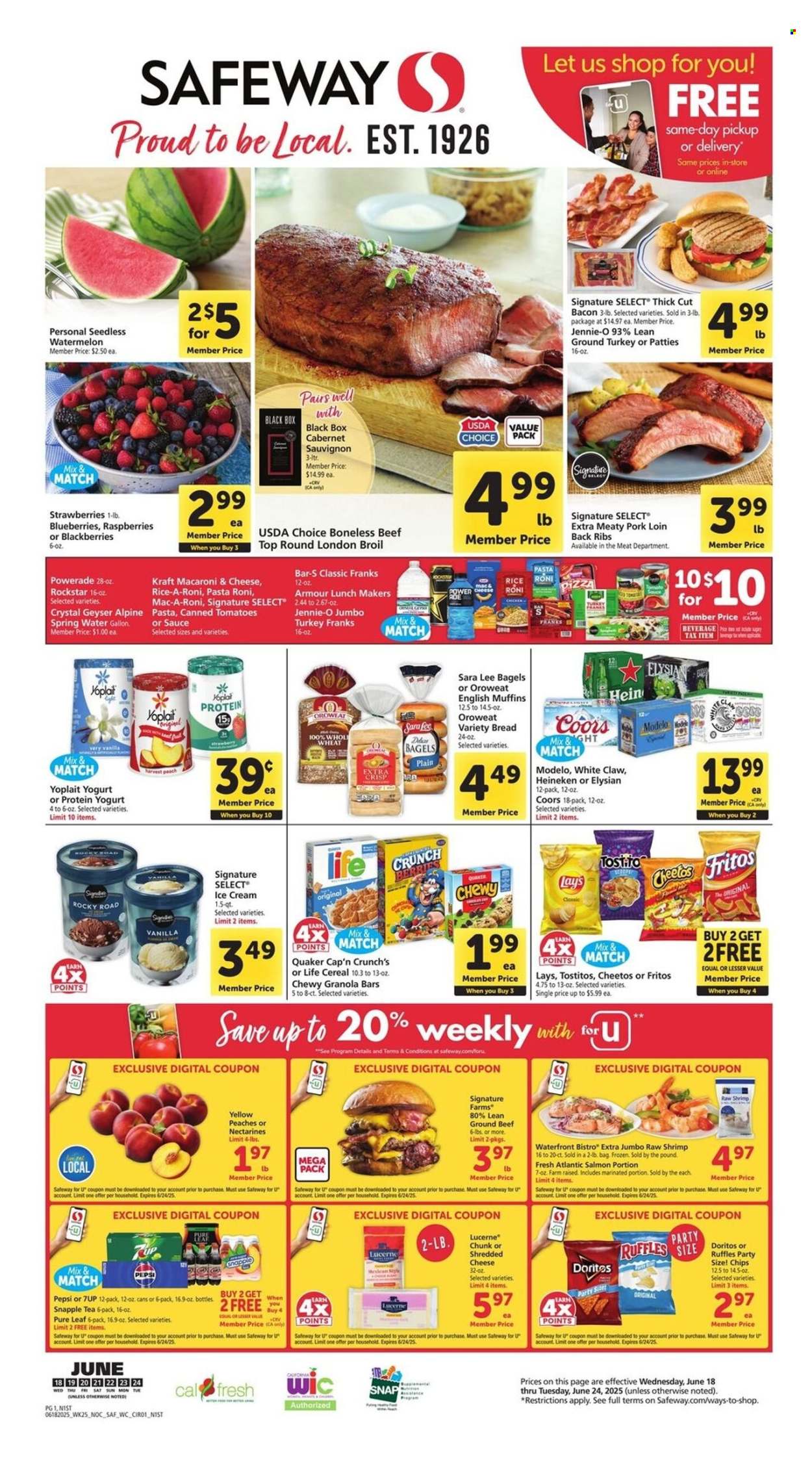 Safeway ad - 06/18/2025 - 06/24/2025. Page 1