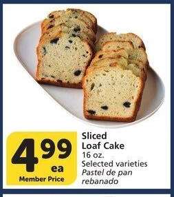 Sliced Loaf Cake - 16 oz. Selected varieties