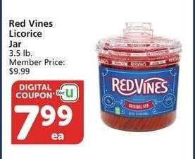Red Vines Licorice Jar - 3.5 lb. Member Price: $9.99