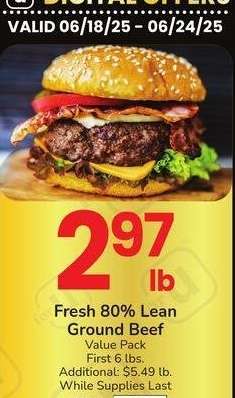 Fresh 80% Lean Ground Beef - Value Pack