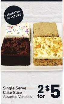 Single Serve Cake Slice - Assorted Varieties