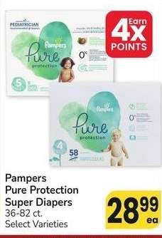 Pampers Pure Protection Super Diapers - 36-82 ct. Select Varieties