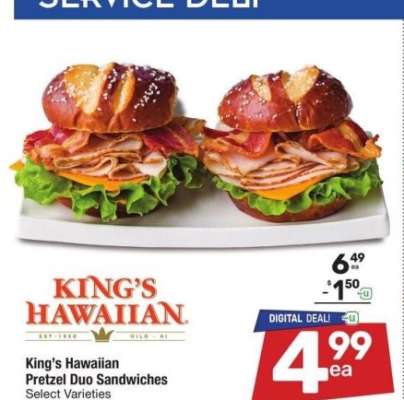 King's Hawaiian Pretzel Duo Sandwiches - Select Varieties