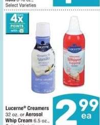 Lucerne® Creamers 32 oz. or Aerosol Whip Cream 6.5 oz. - Select Varieties