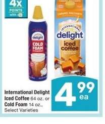 International Delight Iced Coffee 64 oz. or Cold Foam 14 oz. - Select Varieties