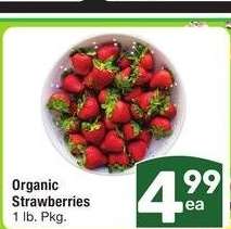 Organic Strawberries - 1 lb. Pkg.