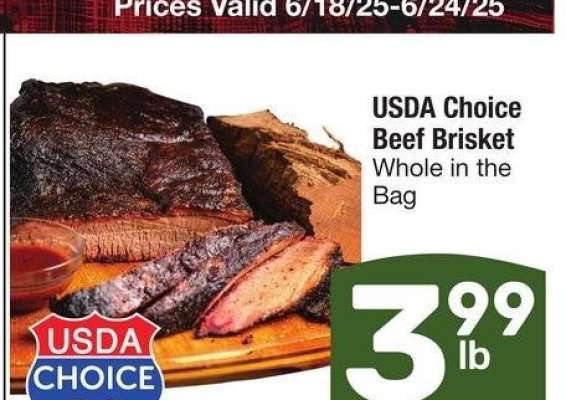 USDA Choice Beef Brisket - Whole in the Bag