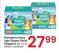 Pampers Easy Ups Super Pack Diapers - 46-74 ct., select varieties