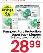 Pampers Pure Protection Super Pack Diapers - 36-82 ct., select varieties