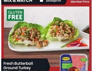 Fresh Butterball Ground Turkey - 93% Lean. 16 oz.