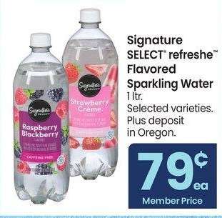 Signature SELECT® refreshe™ Flavored Sparkling Water - 1 ltr. Selected varieties.