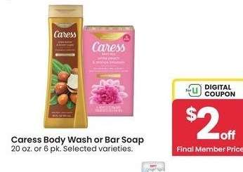Caress Body Wash or Bar Soap - 20 oz. or 6 pk. Selected varieties.