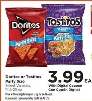 Doritos or Tostitos Party Size!