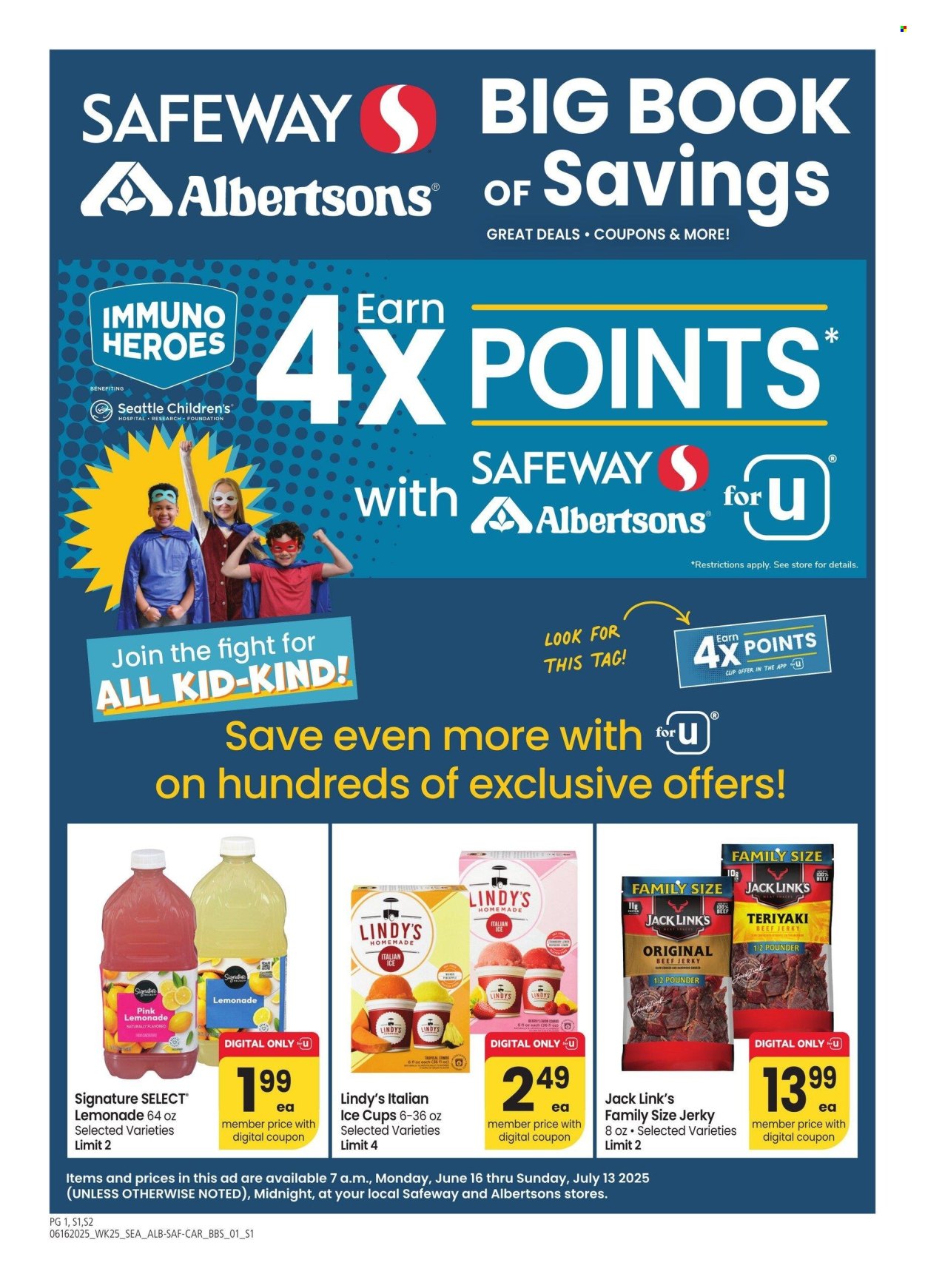 Albertsons ad - 06/16/2025 - 07/13/2025. Page 1