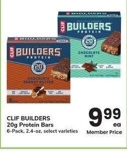 Clif Builders 20G Protein Bars - 6-Pack, 2.4-oz, select varieties