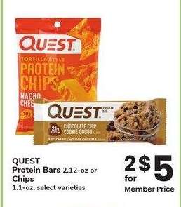 Quest Protein Bars 2.12 oz. or Chips 1.1 oz. - select varieties
