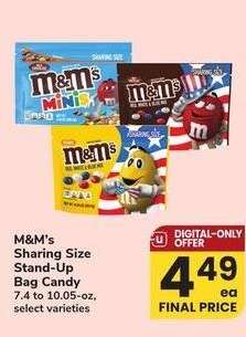 M&M's Sharing Size Stand-Up Bag Candy - 7.4 to 10.05 - oz, select varieties