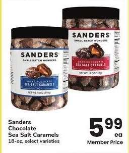 Sanders Chocolate Sea Salt Caramels - 18-oz, select varieties