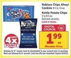 Nabisco Chips Ahoy! Cookies / Kettle Potato Chips