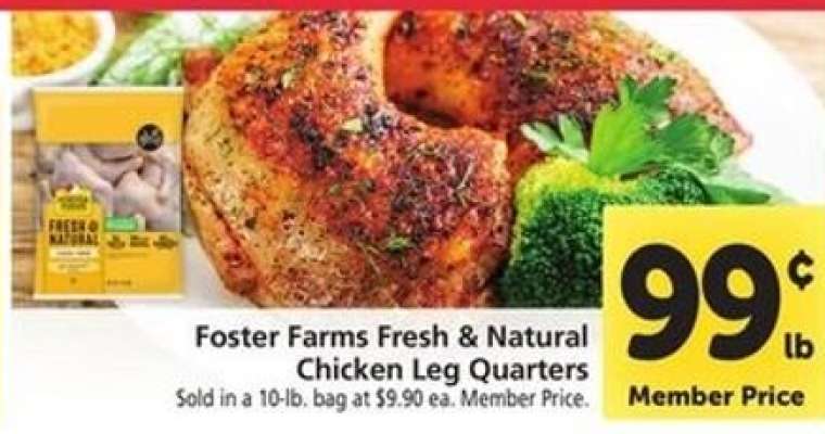 Foster Farms Fresh & Natural Chicken Leg Quarters