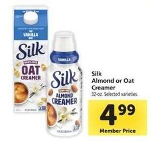 Silk Almond or Oat Creamer