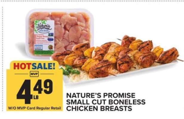 Nature’s Promise Small Cut Boneless Chicken Breasts