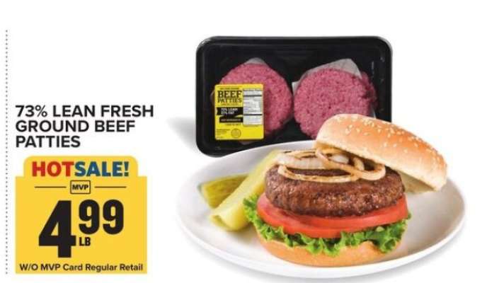 73% Lean Fresh Ground Beef Patties