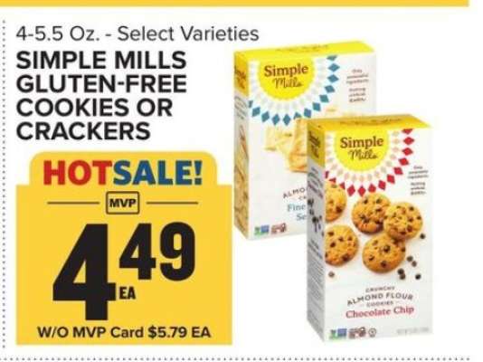 Simple Mills Gluten-Free Cookies or Crackers