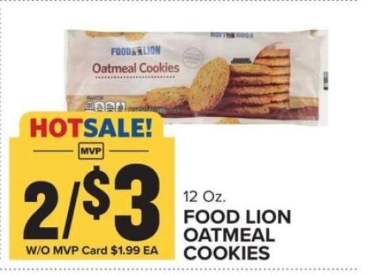 FOOD LION OATMEAL COOKIES