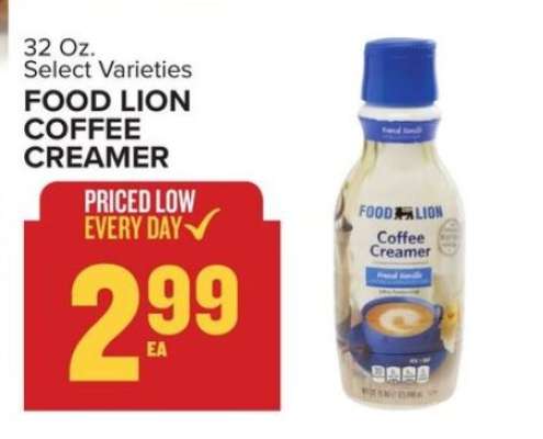 FOOD LION COFFEE CREAMER