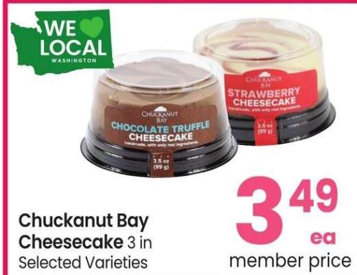 Chuckanut Bay Cheesecake - 3 in Selected Varieties