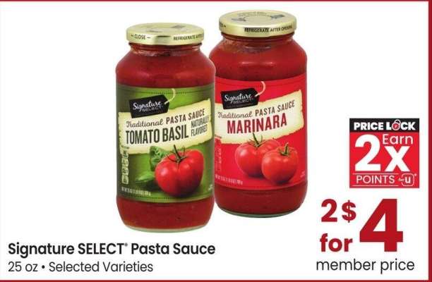 Signature SELECT® Pasta Sauce - 25 oz • Selected Varieties