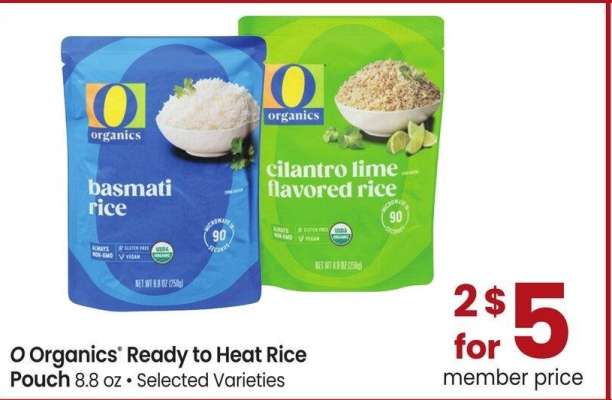 O Organics® Ready to Heat Rice Pouch - 8.8 oz • Selected Varieties