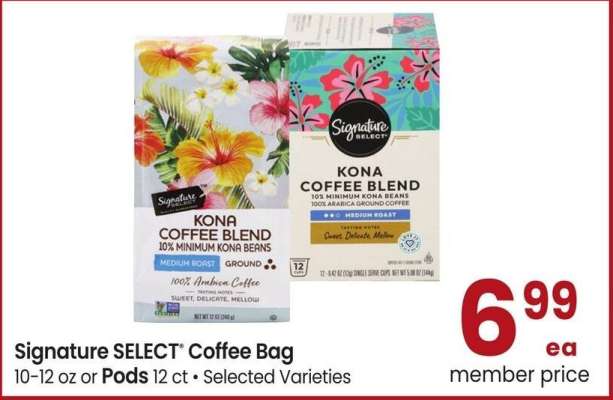 Signature SELECT® Coffee Bag 10-12 oz or Pods 12 ct - Selected Varieties