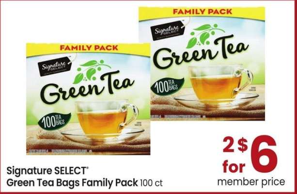 Signature SELECT® Green Tea Bags Family Pack - 100 ct
