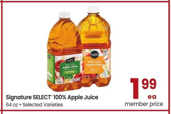Signature SELECT® 100% Apple Juice - 64 oz • Selected Varieties