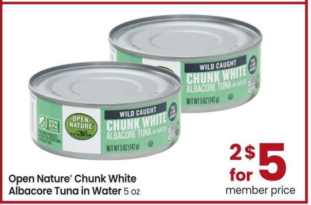 Open Nature® Chunk White Albacore Tuna In Water - 5 oz