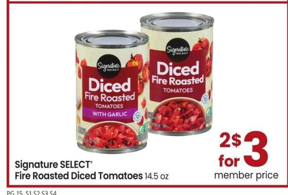 Signature SELECT® Fire Roasted Diced Tomatoes - 14.5 oz